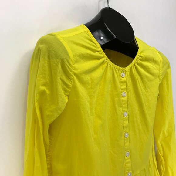 J. Crew Tiered Tunic / Mini Dress Women's XS Yellow Woven Pockets Spring Party - Picture 4 of 11